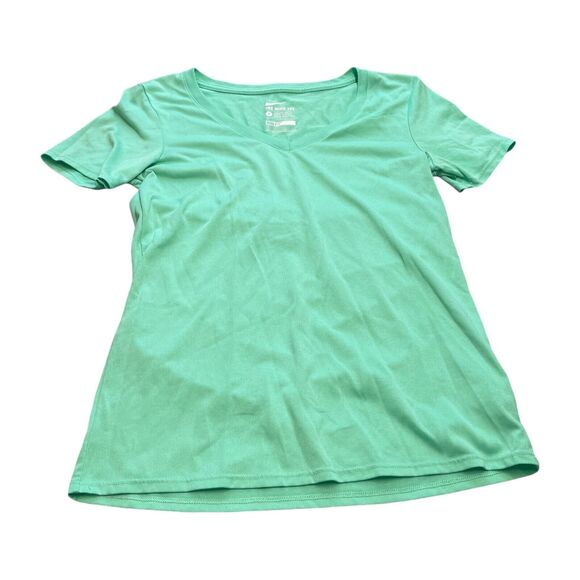 Nike Dri-Fit Top Womens Small Mint Athletic Cut V-Neck Short Sleeve Pullover Tee - Picture 1 of 6